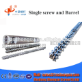 conical twin screw and barrel for plastic production machine